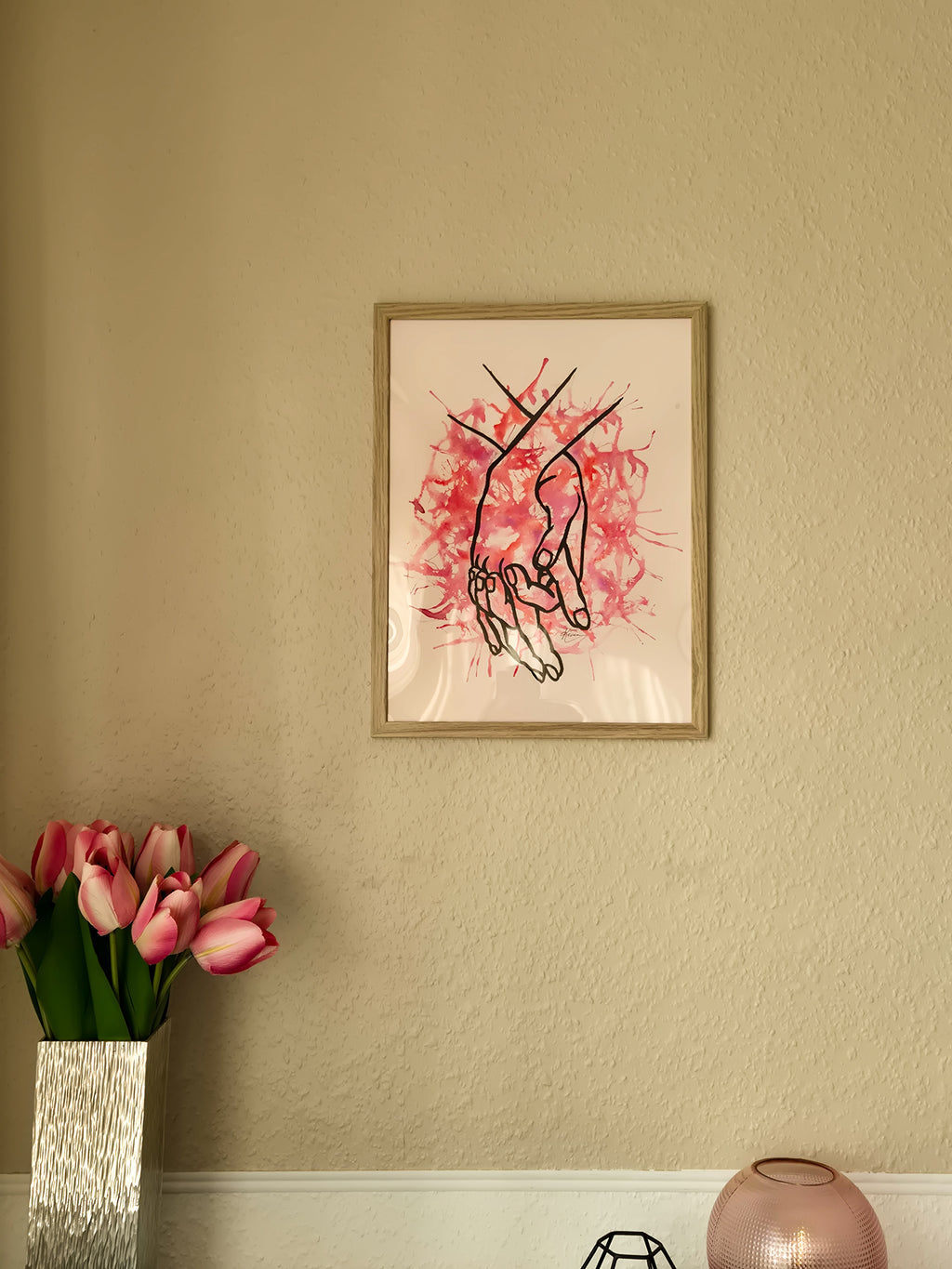 Held handpainted poster