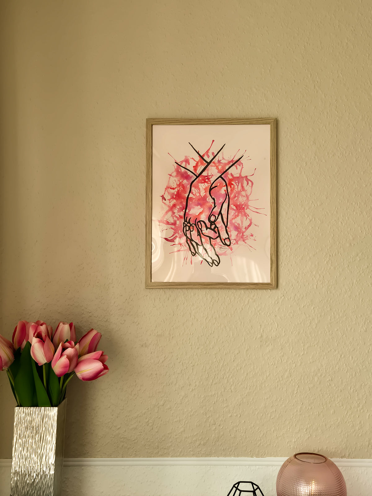 Held handpainted poster
