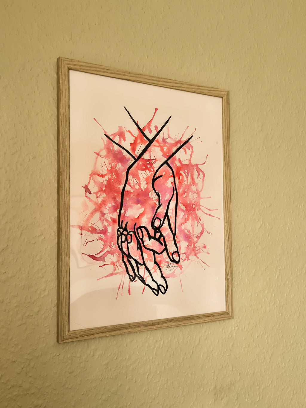 Held handpainted poster
