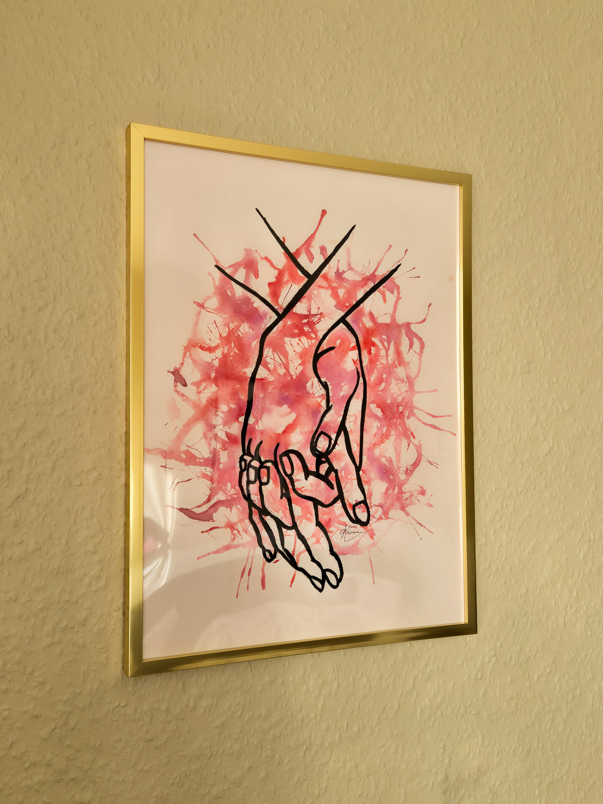 Held handpainted poster