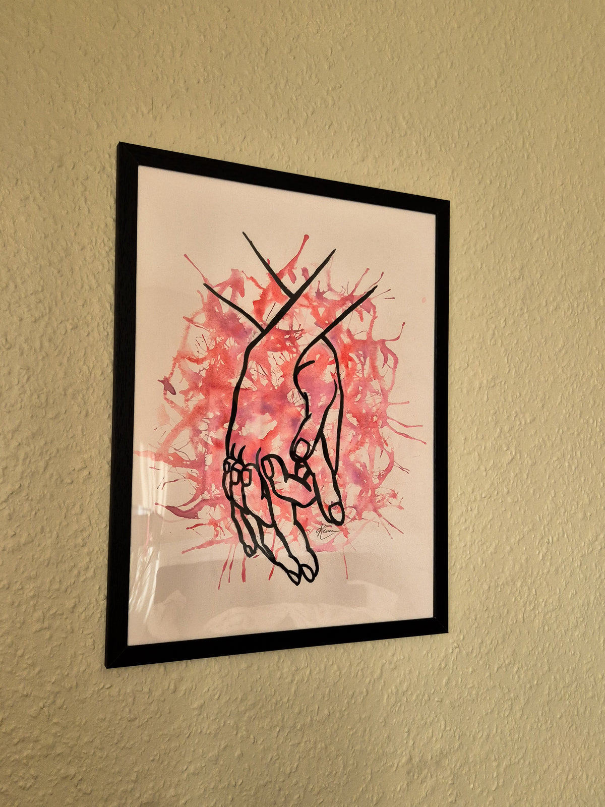 Held handpainted poster