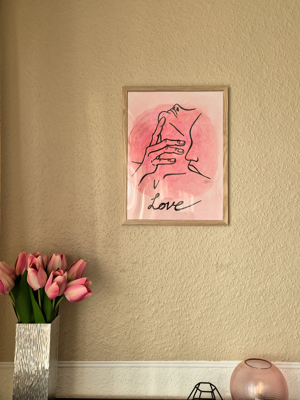 Kiss handpainted poster