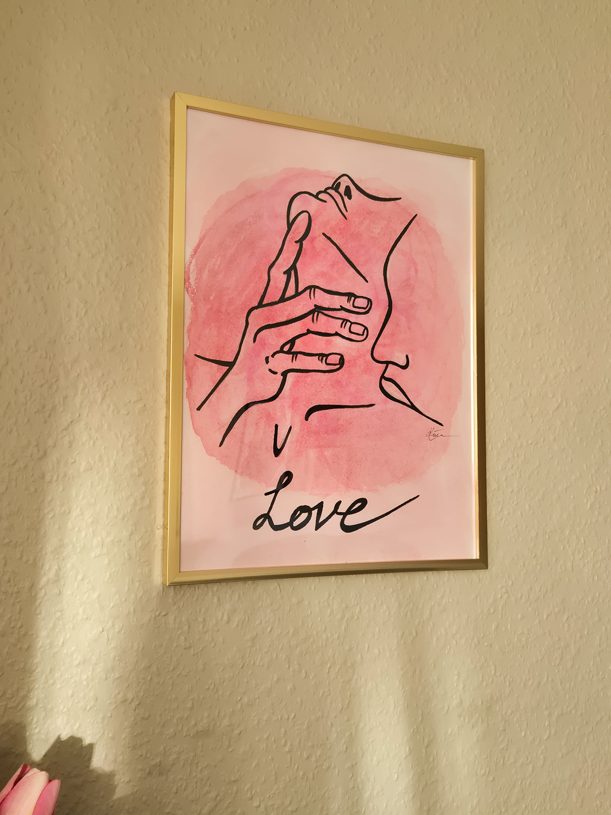 Kiss handpainted poster