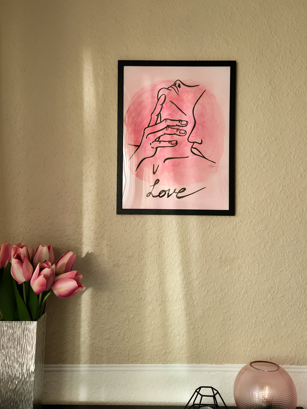 Kiss handpainted poster