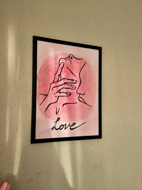 Kiss handpainted poster